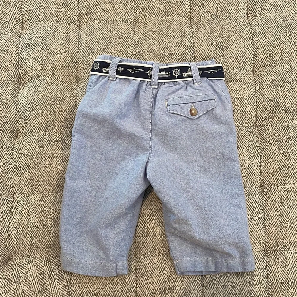 Ralph Lauren chambray pants with belt size 6 mths